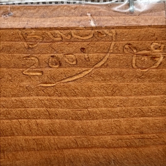 Signed Framed Crewel & Crossstitch Cottage/Garden Scene w/ American Flag - 15x12 - Picture 6 of 9